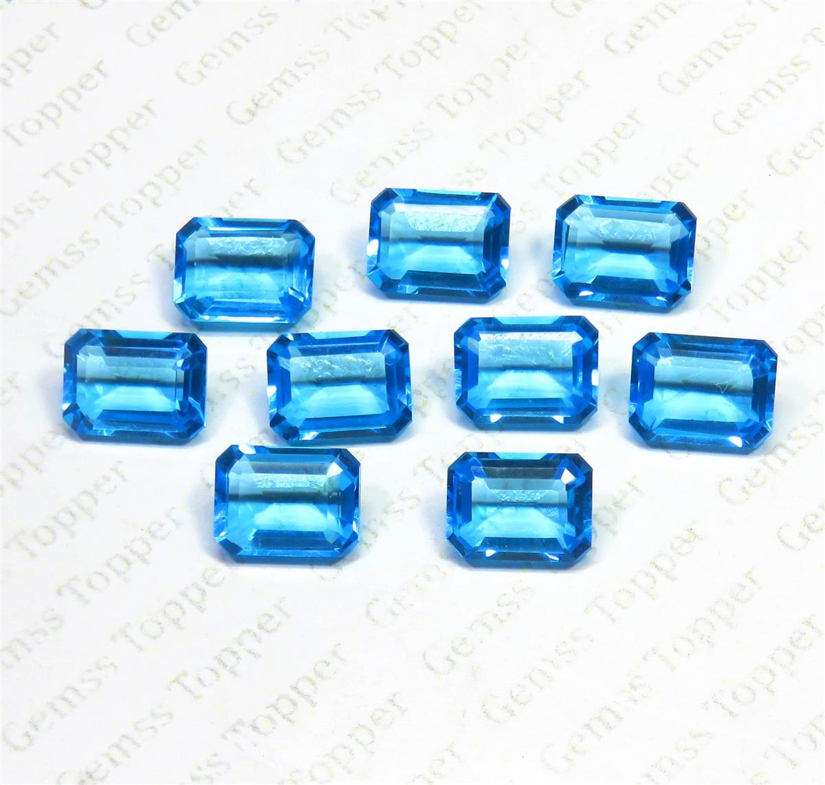 Swiss Blue Topaz 8x10 mm Octagon Cut